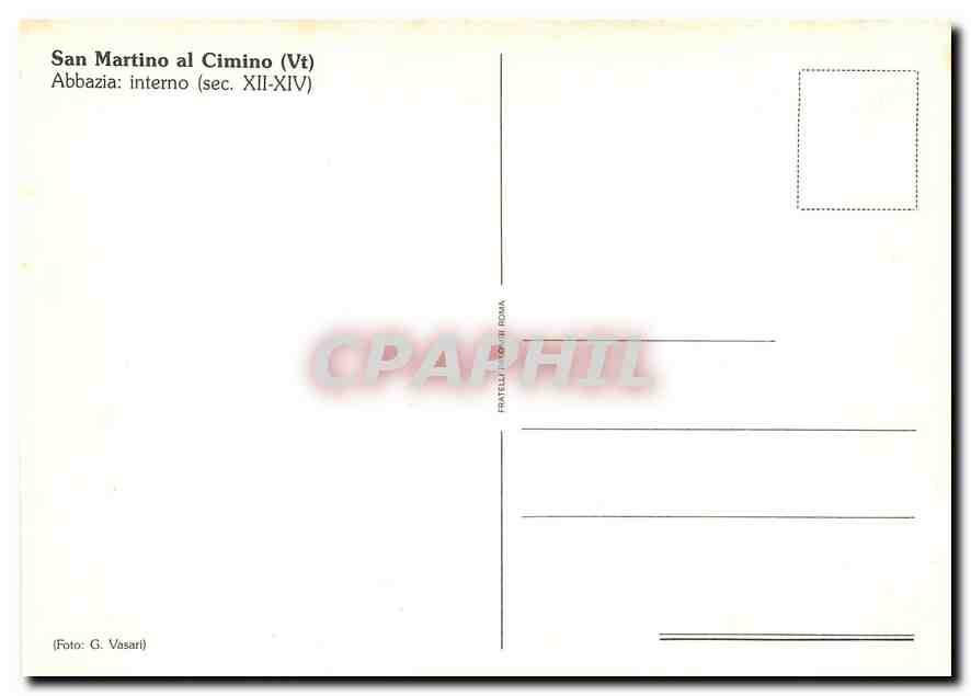 CPM San Martino al Cimino (Vt) Abbazia interno (Sec XII XIV) — Rückseite