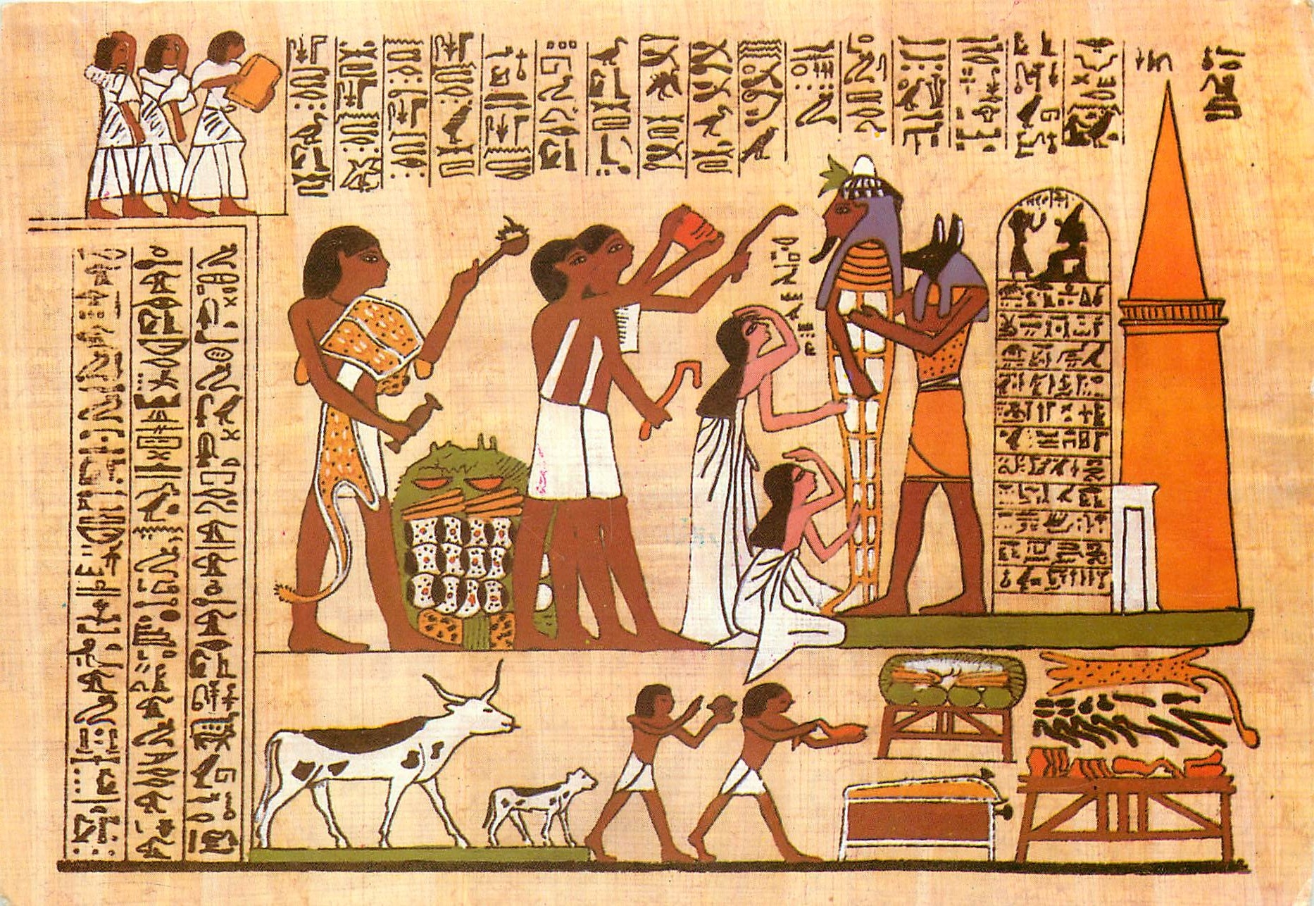 CPM Papyrus of hunefer overseer under sethi ceremony of the opening of the mouth 19 th Dyn