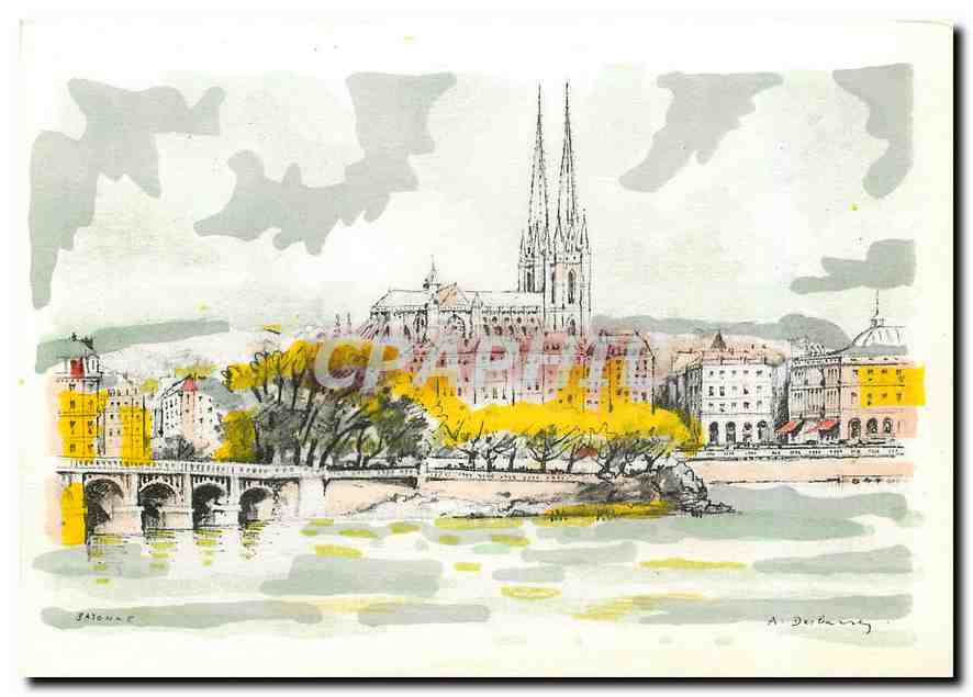 Bayonne — L'Adour et Vue Générale — Delbarry