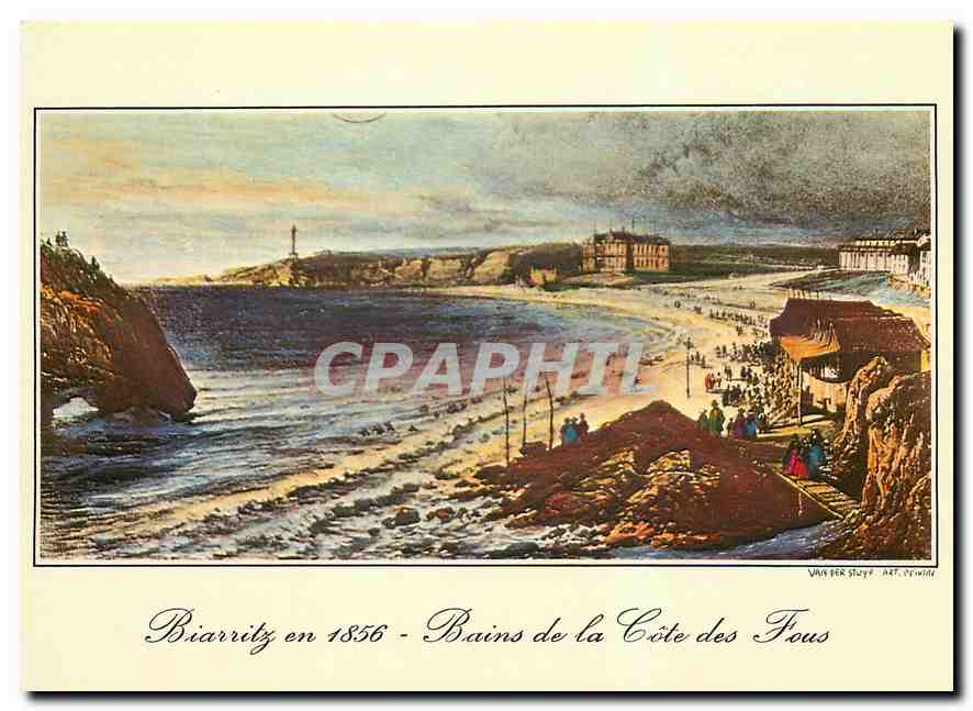 CPM Biarritz en 1856 Bains de la cote des Fous