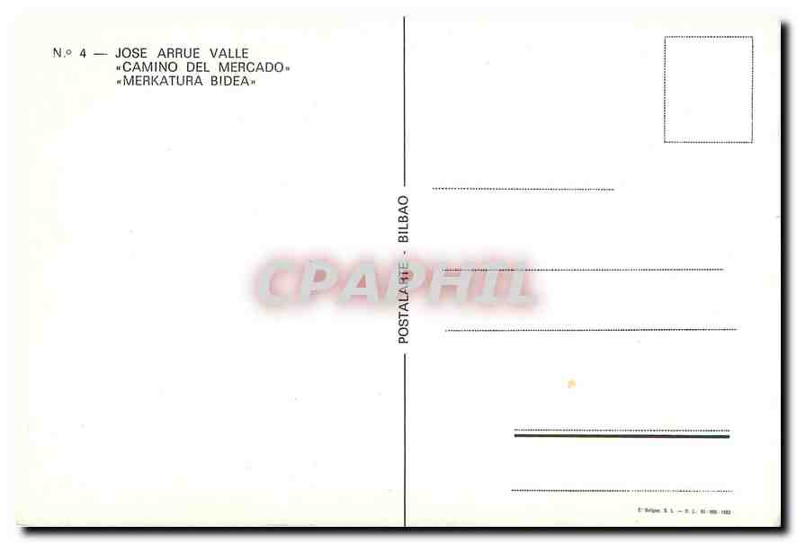 CPM Jose Arrue valle Camino del Mercado — Rückseite