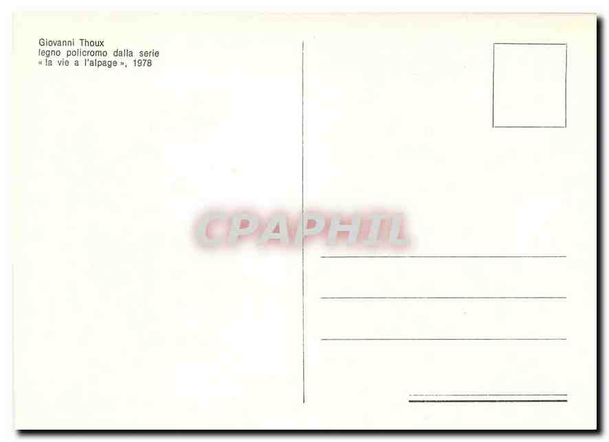 CPM Giovanni Thoux La vie a l'alpage 1978 — Rückseite