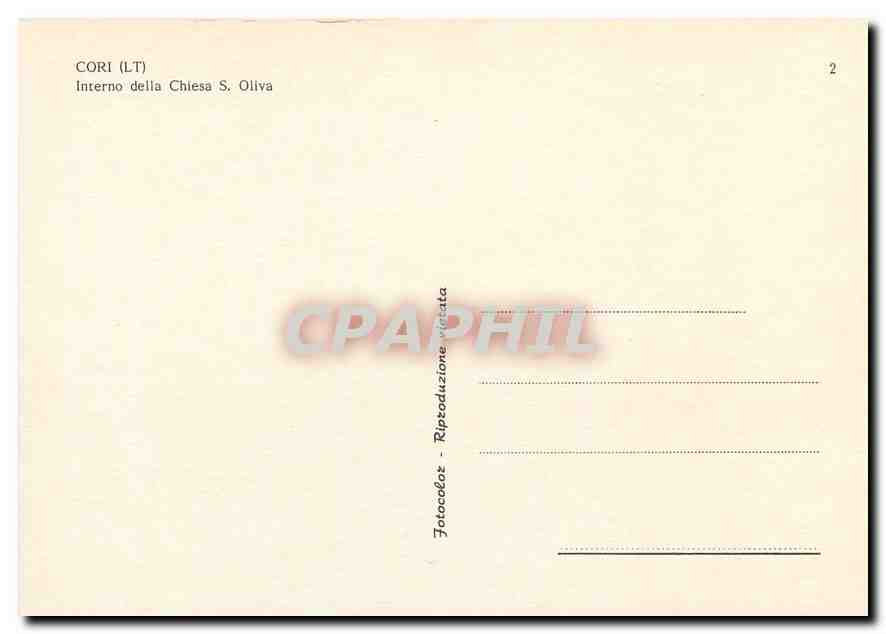 CPM Cori (LT) interno della chiesa S Oliva — Rückseite