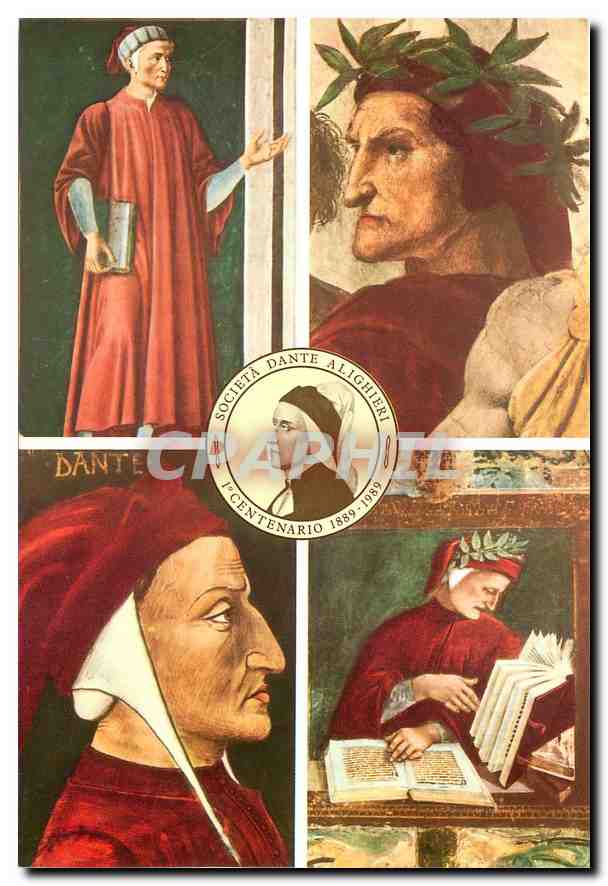 CPM Ritratti di Dante Piazza Firenze Roma