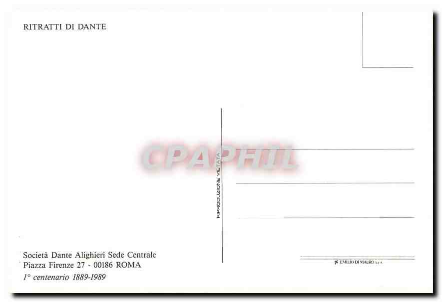 CPM Ritratti di Dante Piazza Firenze Roma — Rückseite
