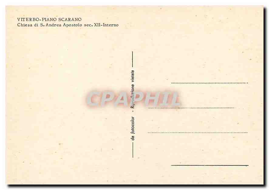CPM Viterbo Piano Scarano Chiesa si S Andrea Apostolo sec XII interno — Rückseite