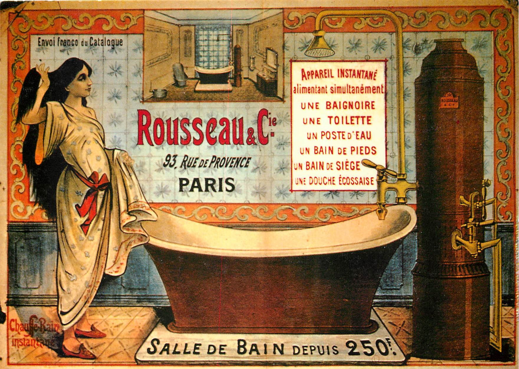 CPM Rousseau Cie Rue de Provence Paris Salle de Bain