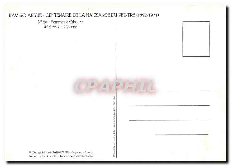 CPM Ramiro Arrue Femmes a Ciboure Mujeres en ciboure — Back