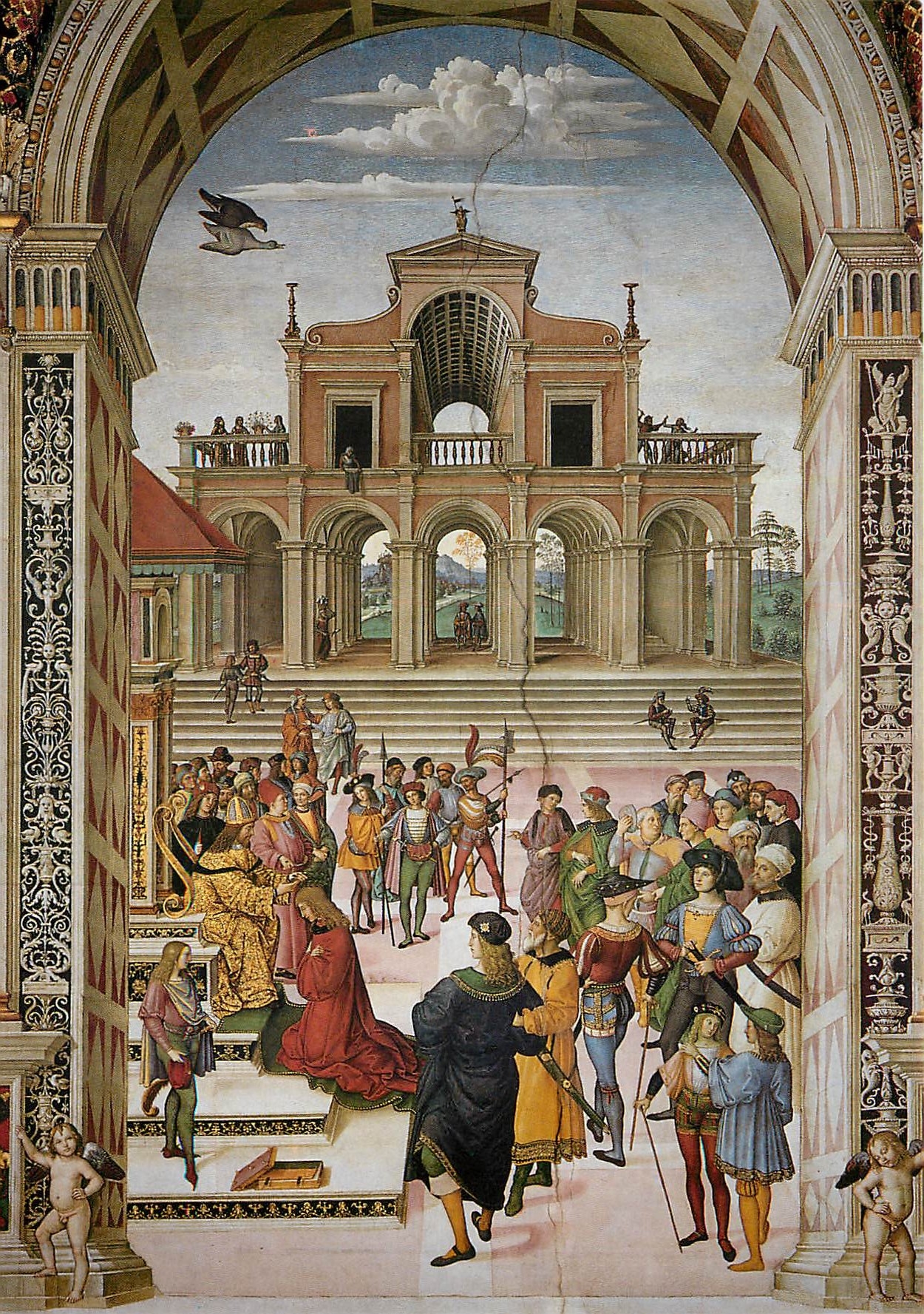 CPM Siena Cathedrale Enea Sylvuis Piccolomini est couronne poete
