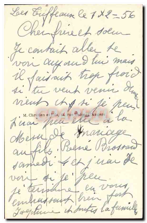 Chenehutte-les-Tuffeaux - CPA - Le Centre du bourg pris de l'a®le — Rückseite