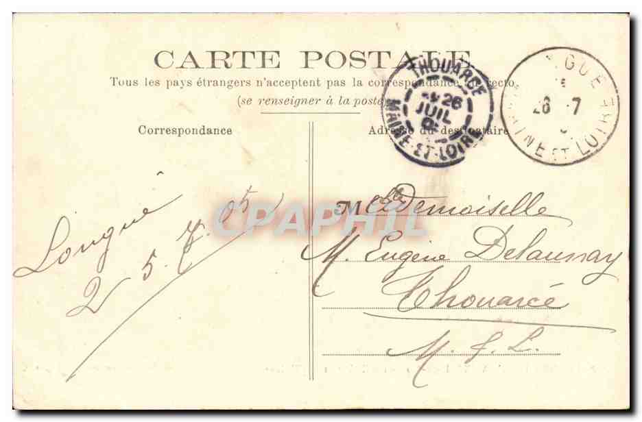 Chenehutte-les-Tuffeaux - CPA -Le Chateau de l'Eglise — Rückseite