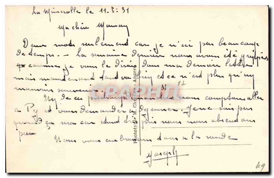 Chenehutte-les-Tuffeaux - CPA - La route d'Angers a Saumurs sur la rive gauche de la Loire a la Mimerolle — Rückseite