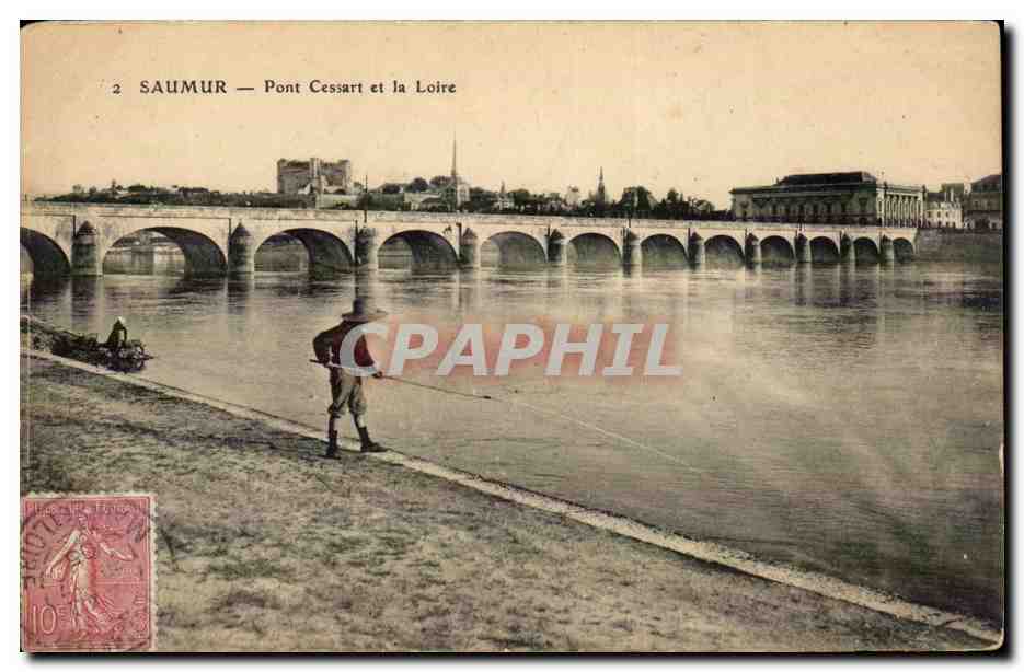 Saumur- CPA - Pont Cessart et la Loire