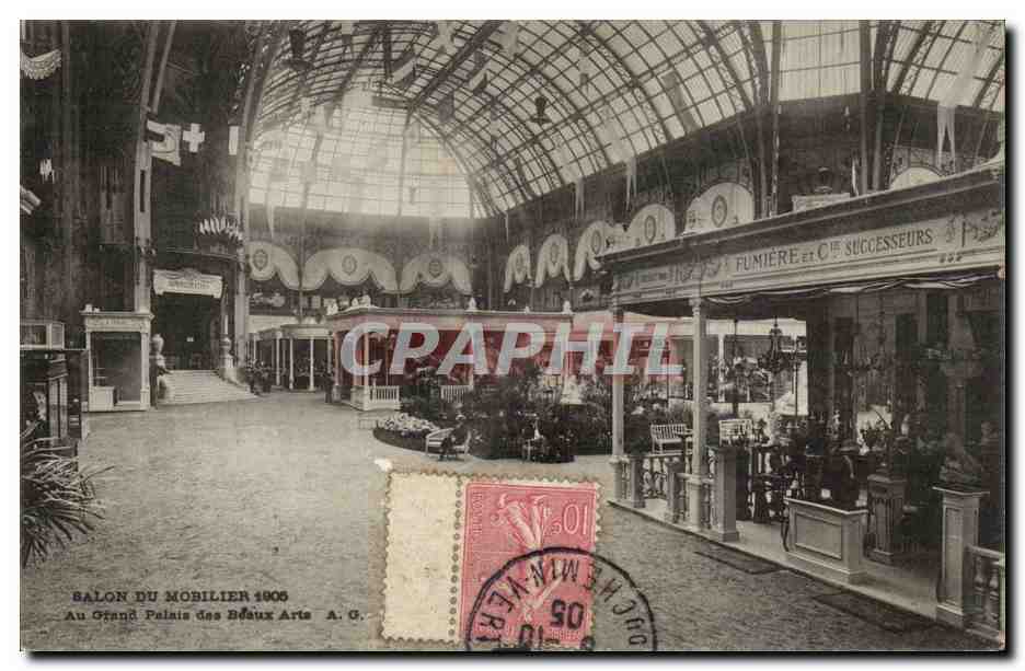 Paris- CPA - Grand Palais - Salon du Mobiliers 1905