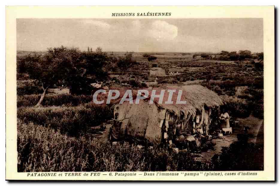 Patagonie et Terre de Feu -CPA- Dans l'immense pampa - Missions Salesiennes