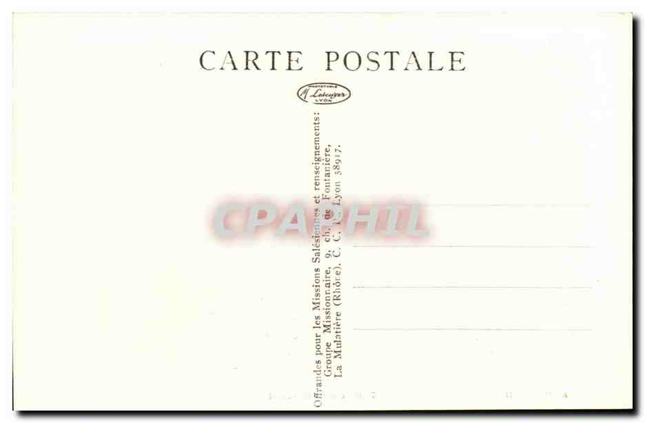 Missions Salesiennes -CPA- En classe de chant — Rückseite