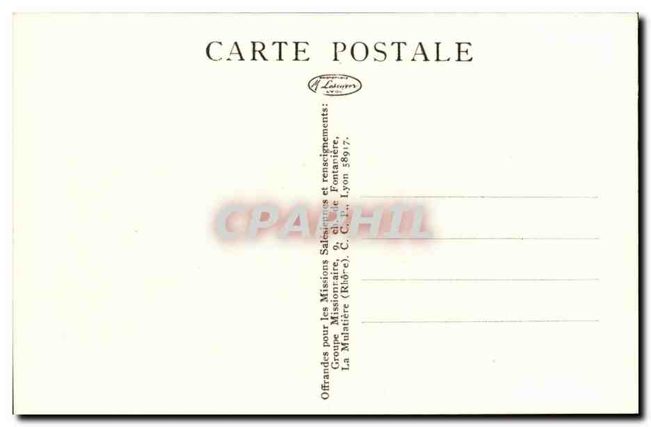 Missions Salesiennes -CPA- A la lisiere de L'immense foret equatorienne — Rückseite