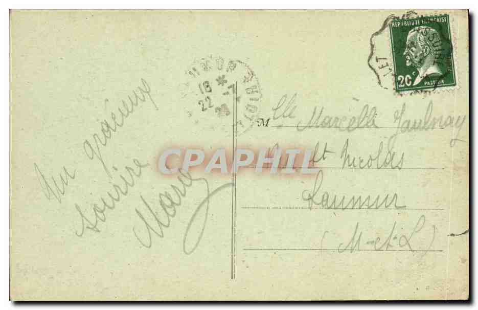 Montigne-sur-Moine -CPA- La rue principale — Rückseite