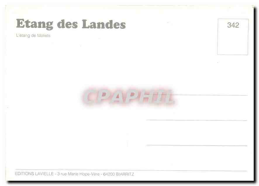 CPM Etang des Landes L'etang de Moliets  — Rückseite