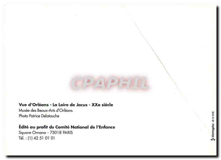 CPM Vue d'Orleans La Loire de Jacus XXe siecle  — Verso