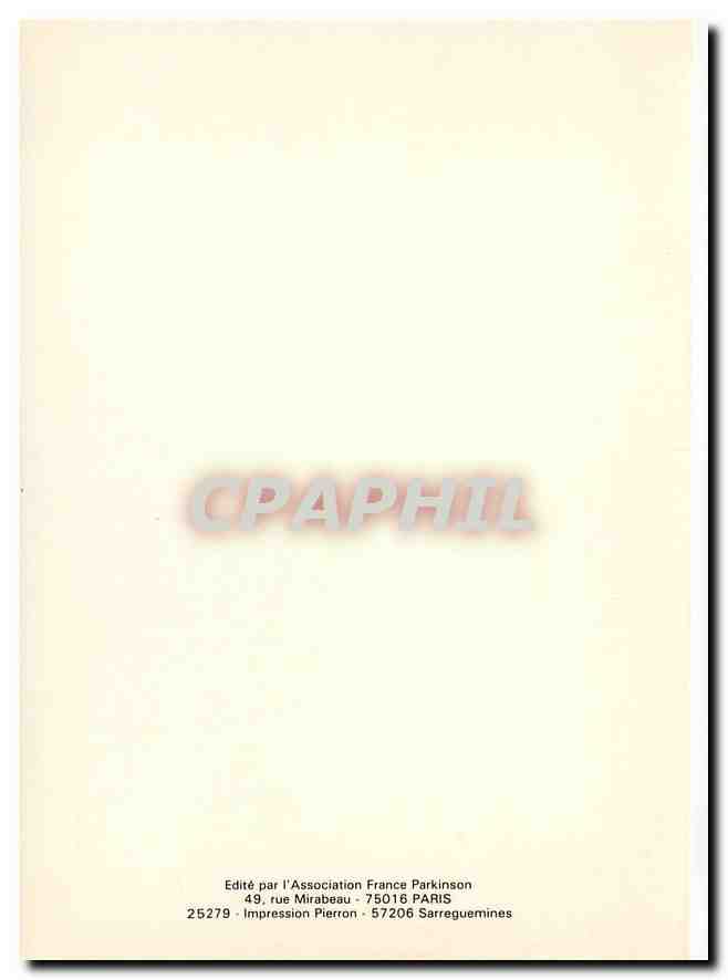 CPM Edite par l'Association France Parkinson  — Back