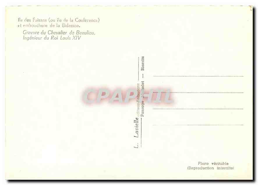 CPM Ile des Faisans ou ile de la Conference et embouchure de la Bidassoa  — Verso