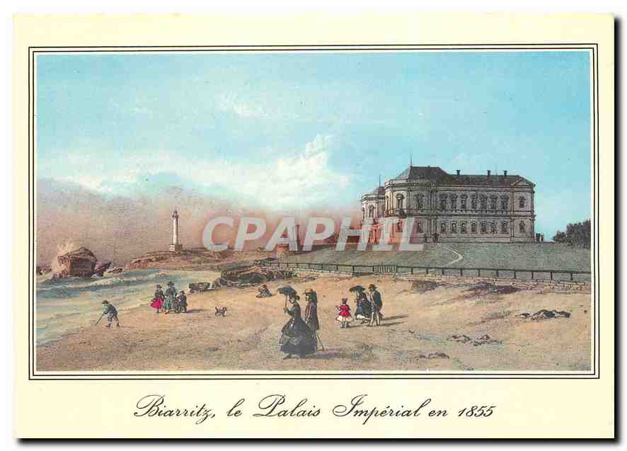 CPM Biarritz Vieilles gravures de 1855 Le Palais Imperial 