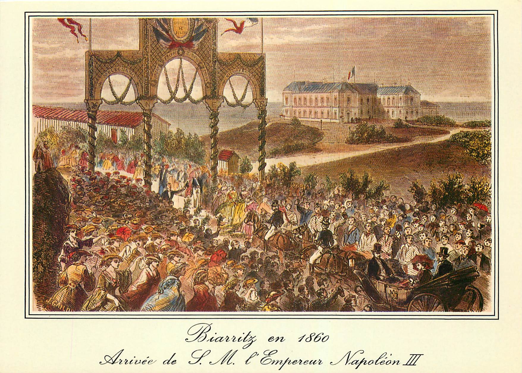 CPM Biarritz Vieille gravure de 1860 