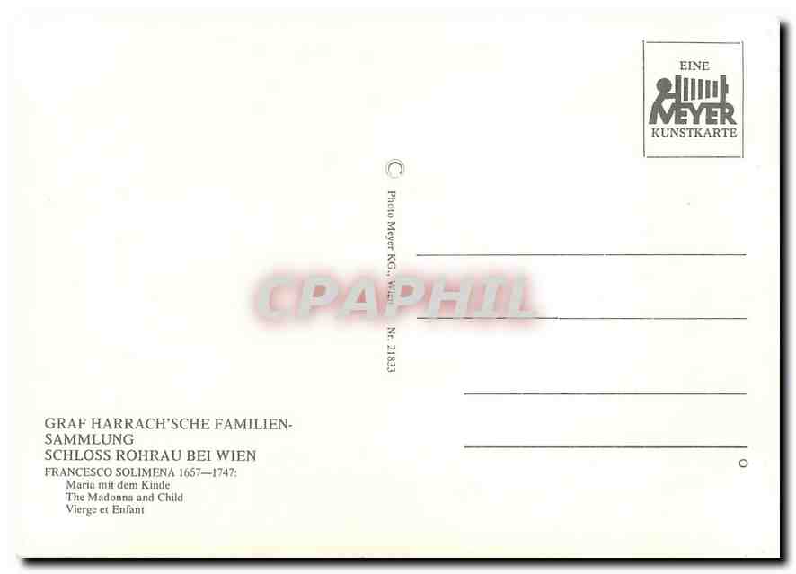 CPM Graf Harrach'sche Familien-Sammlung Francesco Solimena  — Verso