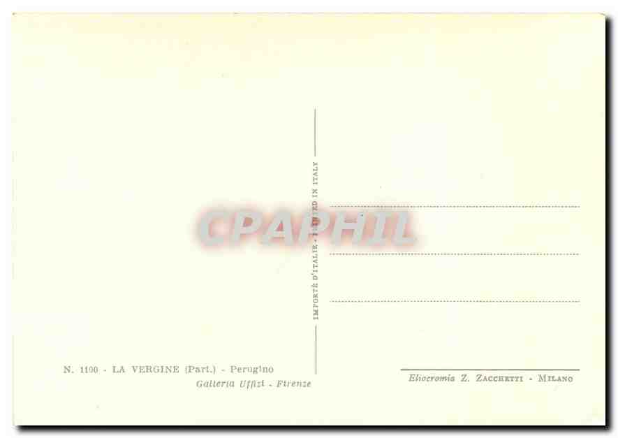 CPM La Vergine Part Perugino  — Rückseite