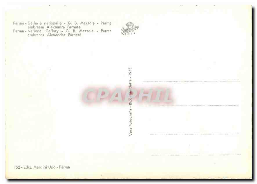 CPM Parma Galleria Nazionale GB Mazzola  — Rückseite