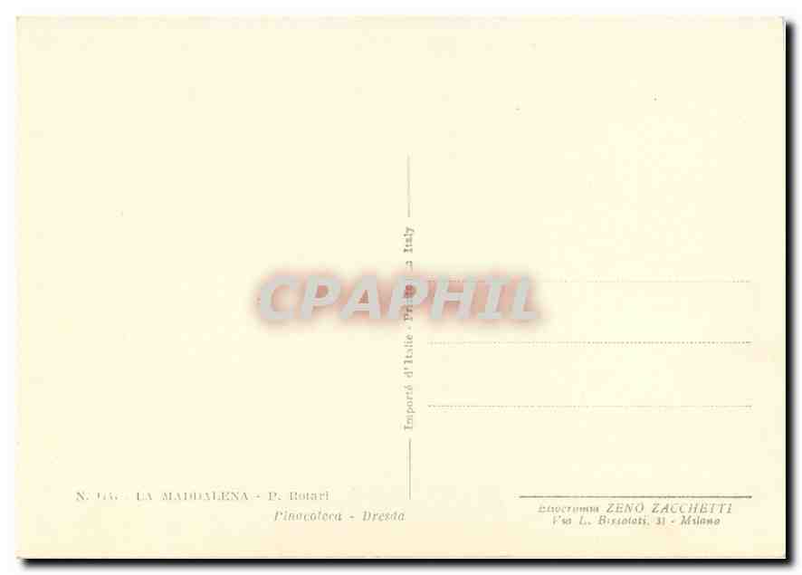 CPM La Maddalena P Rotari Pinacoteca  — Verso