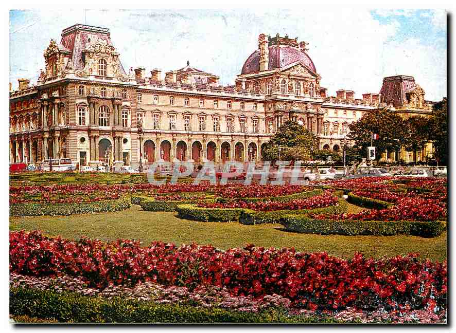 CPM Paris Les jardins du Louvre 