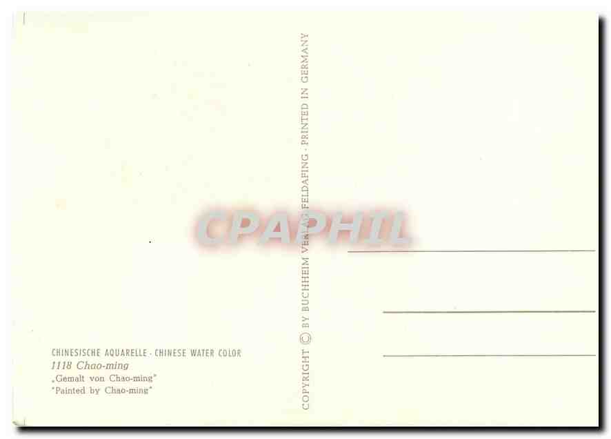 CPM Chinesische Aquarelle Chao ming  — Rückseite