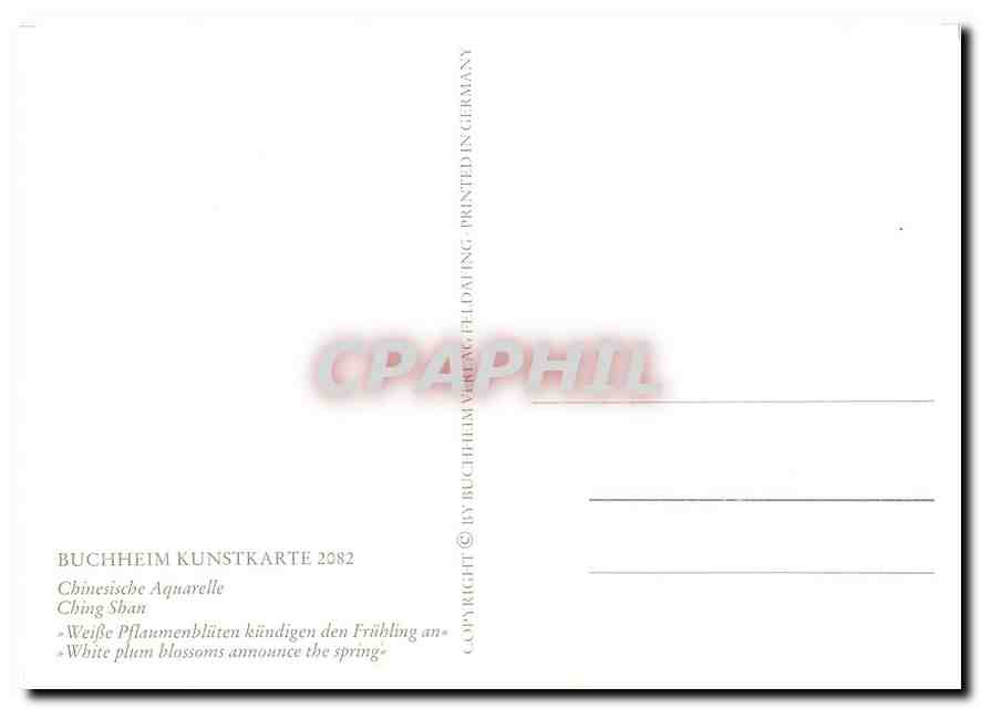 CPM Buccheim Kunstkarte Chinesische Aquarelle Ching Shan  — Rückseite