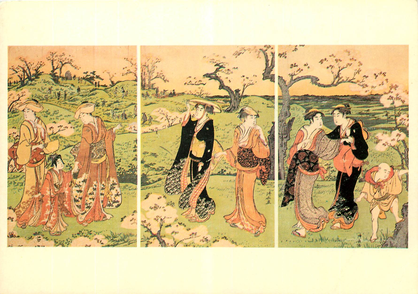 CPM Viewing the Cherry Blossom at Asuka in Edo PC 1849 Tori Kiyonaga 