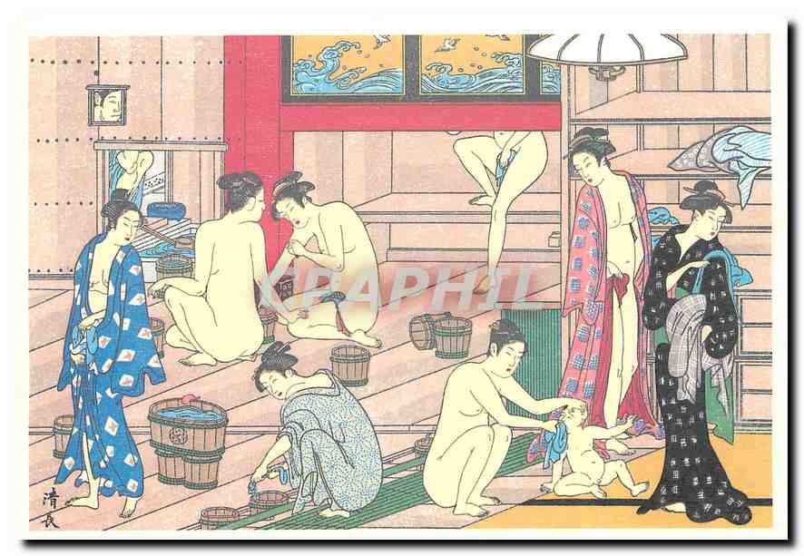CPM Women in Public Bath by Torii Kiyonaga Japon Nippon