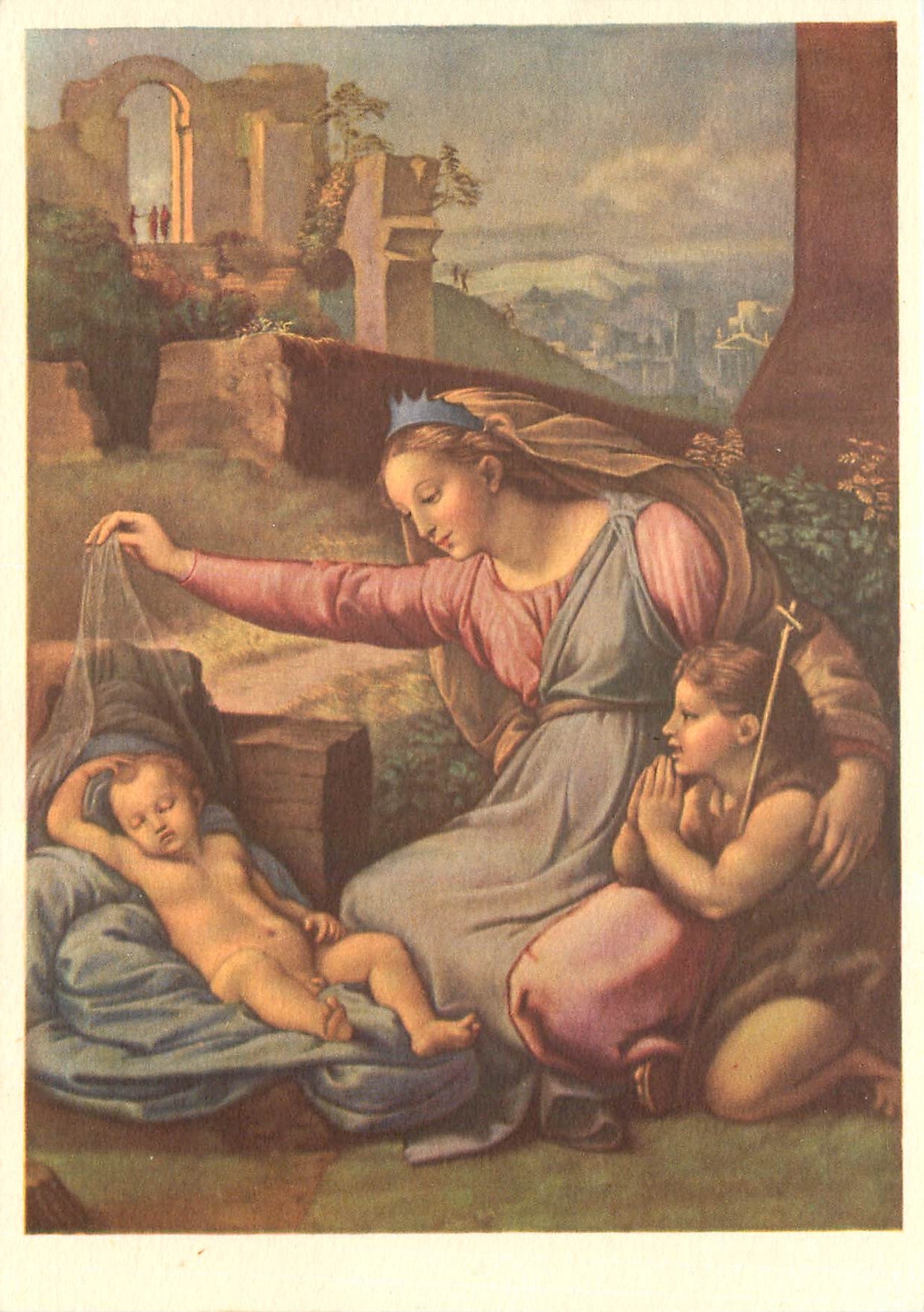 CPM La Vierge au Voile au Diademe Bleu Raffaello Santi 1483 1520 
