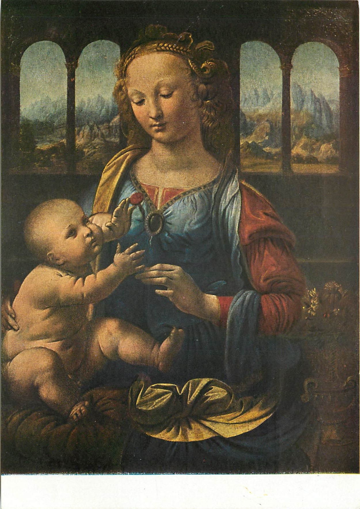 CPM Leonard de Vinci 1452 1519 La Vierge et l'Enfant 