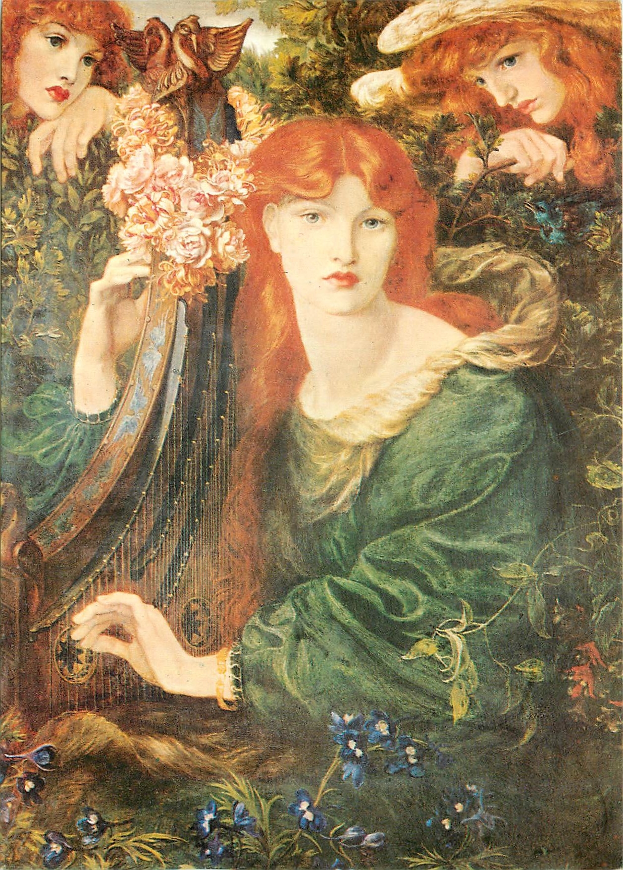CPM La Ghirlandata Guildhall Art Gallery City of London Dante Gabriel Rossetti 1828 1882 
