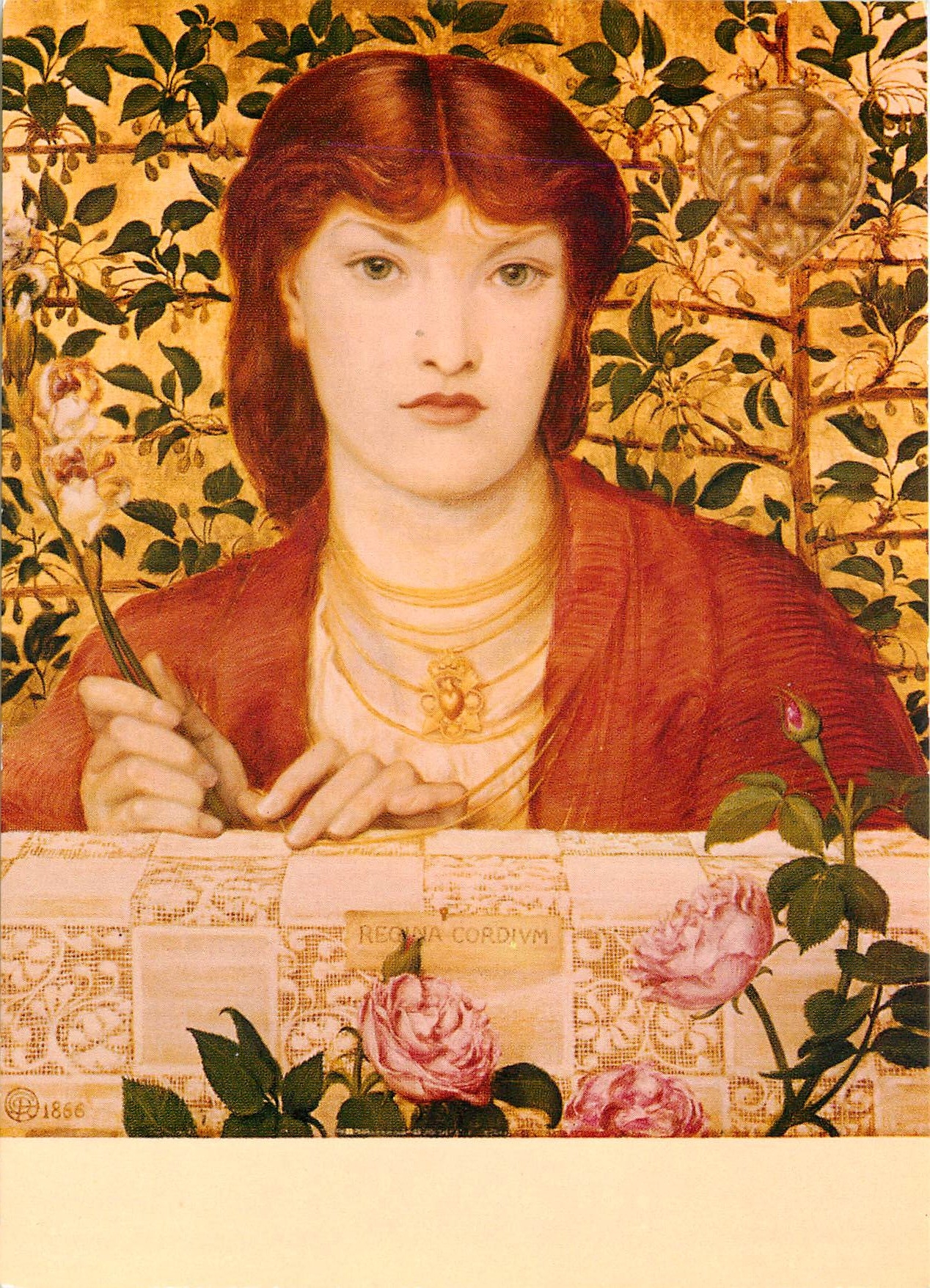 CPM Dante Gabriel Rossetti 1828 1882 Regina Cordium Glasglow Art Gallery 