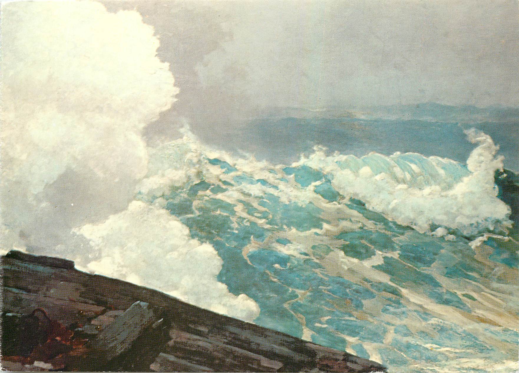 CPM Winslow Homer 1836 1910 Vent de Nord Ouest 1895 Metropolitan Museum of Art New York 