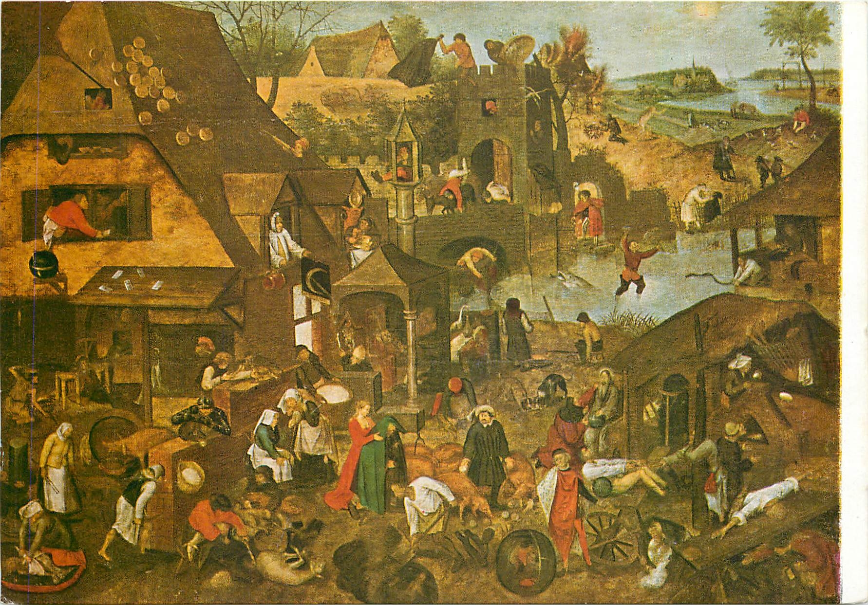 CPM Pierre Brueghel le Vieux Les Proverbes Flamands 