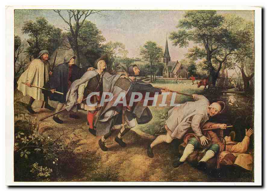 CPM Peter Bruegel 1564 1638 Funf Blinde von einem Beirunkenen gefuhrt 