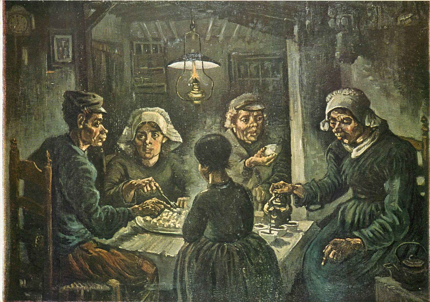 CPM Vincent Van Gogh 1853 1890 les mangeurs de pommes de terre 1885 