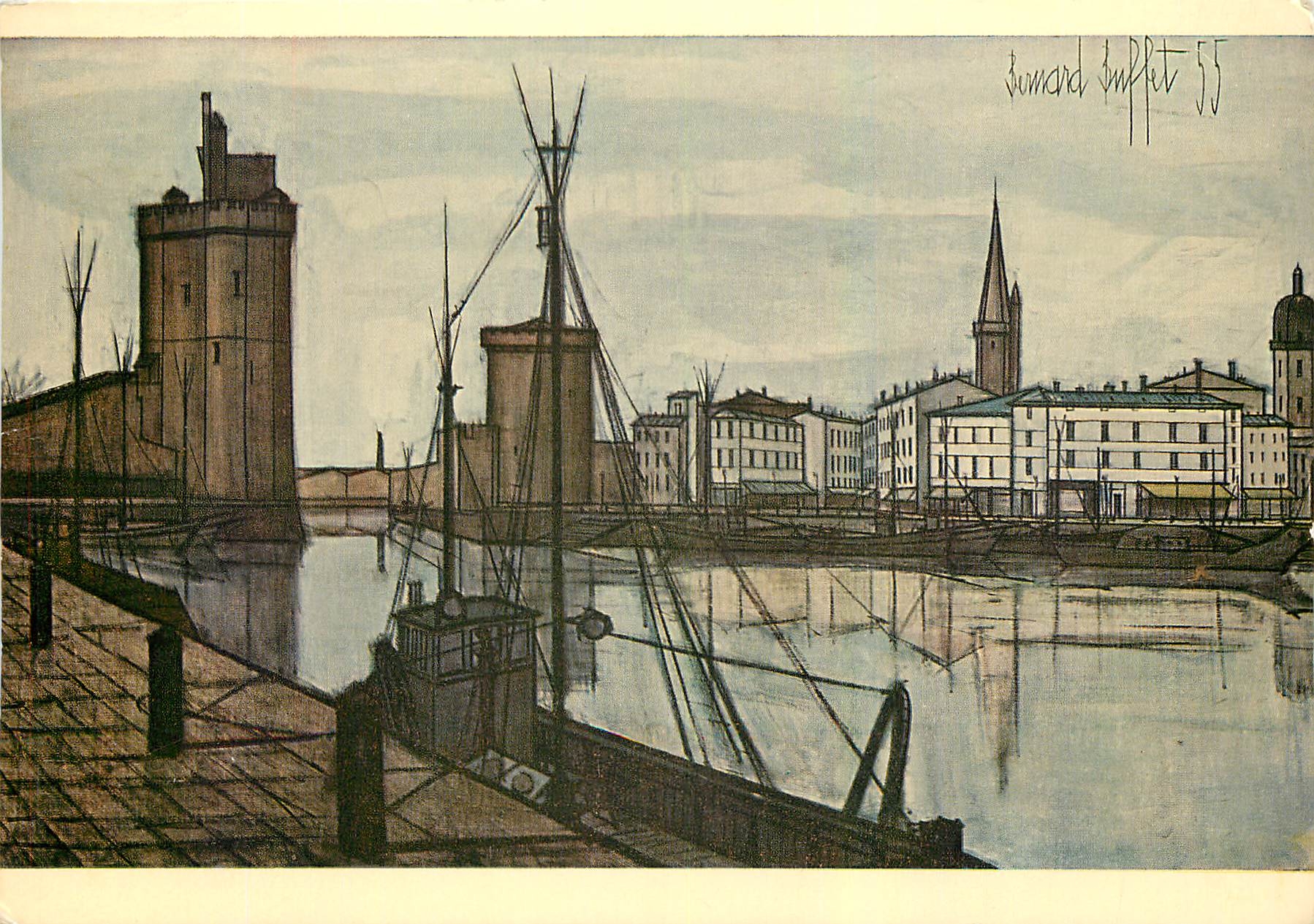 CPM Bernard Buffet 1928 Le Port de la Rochelle 1955 