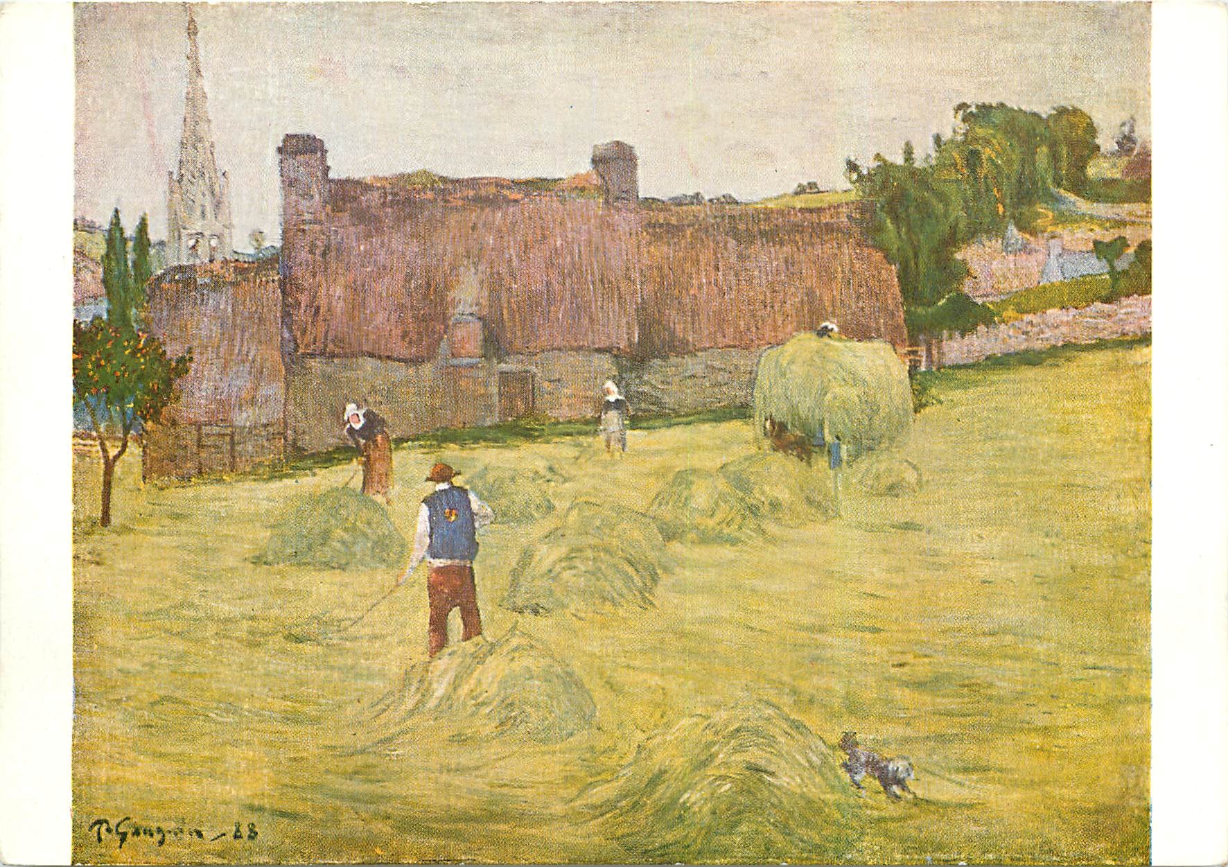 CPM Paul Gauguin La fenaison en Bretagner 1848 1908 