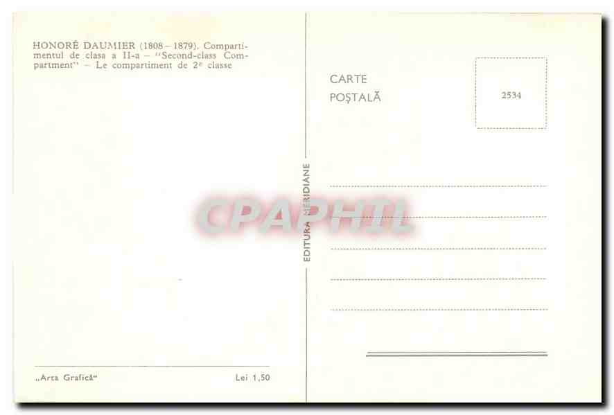 CPM Honore Daumier 1808 1879  — Verso