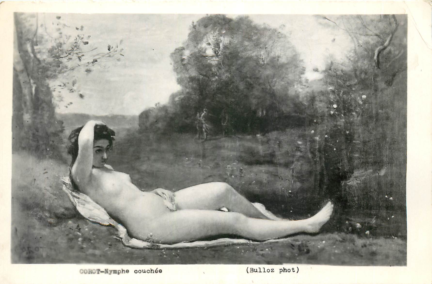 CPM Corot Nymphe couchee 