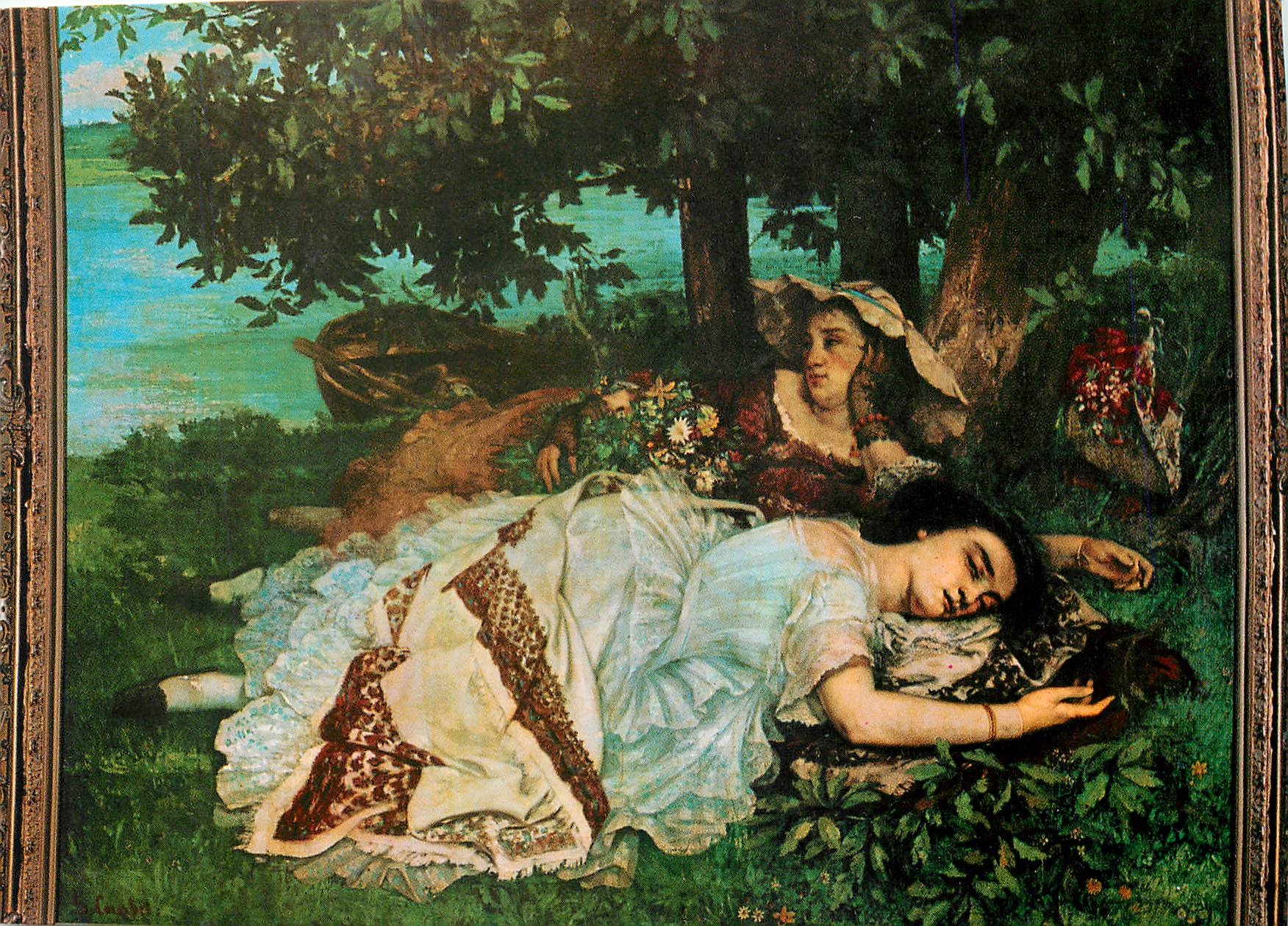CPM Les demoiselles des bords de la Seine Courbet Musee du petit Palais 